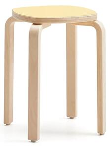 AJ Produkty Stolička VIDE, výška 460 mm, bříza/žlutá