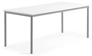 AJ Produkty Stůl BORÅS, 1800x800x720 mm, stříbrné nohy, whiteboard deska