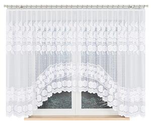 Bílá žakárová záclona OKSANA 400x160 cm