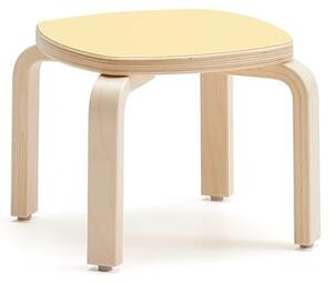 AJ Produkty Stolička VIDE, výška 260 mm, bříza/žlutá