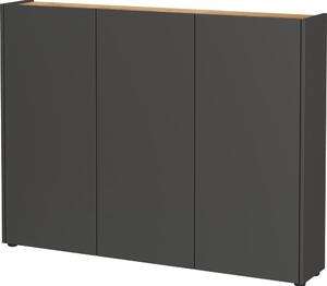 Antracitová skříňka v dekoru dubu 138x105x25 cm Libbiano – Germania