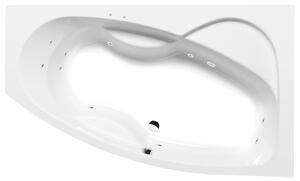 Polysan MAMBA R hydromasážní vana, 170x100x44cm, Active Hydro, chrom 77111.1010