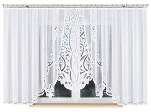 Bílá žakárová záclona POLA 500x160 cm