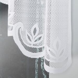 Bílá žakárová záclona POLA 300x120 cm