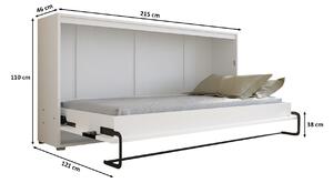 Vyklápěcí postel HH90 Barva korpusu: Bílá mat + Černý mat
