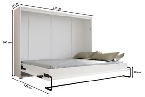Vyklápěcí postel HH140 Barva korpusu: Bílá mat + Černý mat