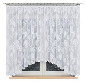 Bílá žakárová záclona SONIA 350x160 cm