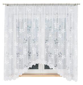 Bílá žakárová záclona RENATA 300x175 cm