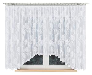 Bílá žakárová záclona SONIA 450x160 cm