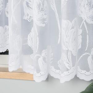 Bílá žakárová záclona SONIA 550x160 cm
