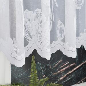 Bílá žakárová záclona SONIA 450x160 cm
