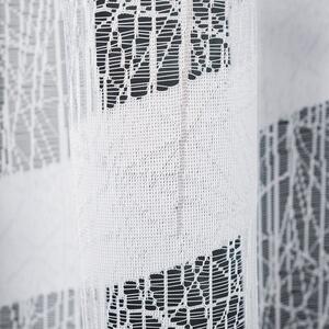 Bílá žakárová záclona VIKTORIA 410x160 cm