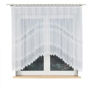 Bílá žakárová záclona VIOLETTA 250x150 cm