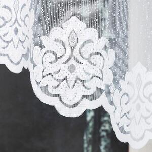 Bílá žakárová záclona ZAKLINA 250x130 cm