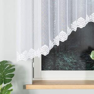 Bílá žakárová záclona ZAKLINA 300x140 cm