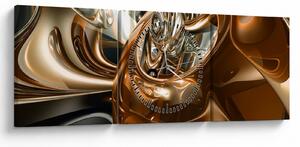 Obraz abstrakce (s hodinami) (90x30 cm)