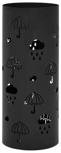 Stojan na deštníky Umbrellas ocelový černý 246804