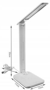 ISO 15989 LED stolní lampa s bezdrátovým nabíjením bílá