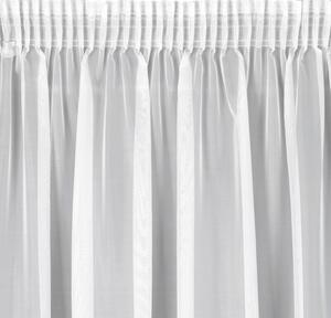 Bílá voálová záclona na pásce LUCIA 350x250 cm