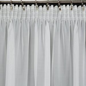 Bílá voálová záclona na pásce LUCIA 350x250 cm