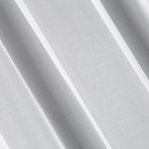 Bílá voálová záclona na pásce LUCIA 140x270 cm