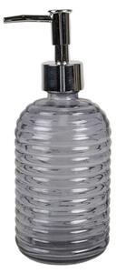 Černá skleněná nádoba na mýdlo s pumpičkou II – 400 ml