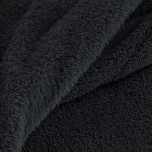 Hebká černá flano deka LORI 70x160 cm