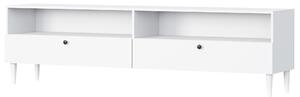 TV stolek s policí a skříňkami DULLUM 200x58cm, bílý