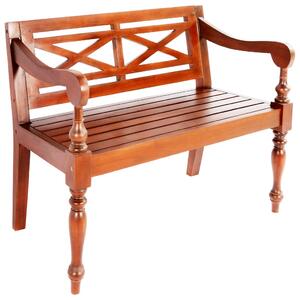 Lavice Batavia 98 cm masivní mahagon tmavě hnědá 246968