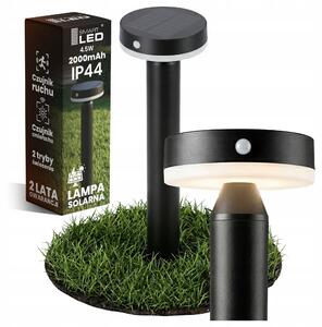 Černý venkovní solární osvětlovací sloupek, 4,5 W, 360 lm, 4000 K, IP44, 20,5 × 12,5 × 13 cm