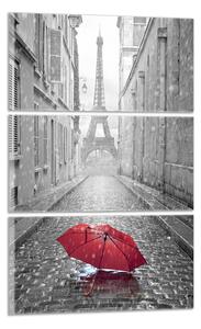 Obraz na plátně Eiffelovka a deštník