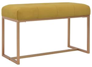 Lavice 80 cm hořčicová sametová 247556