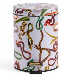 Seletti - Snakes Toiletpaper Home Dustbin Ø20,5xH27,5 Bílá/Multicolor - Lampemesteren