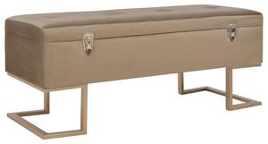 Lavice s úložným prostorem 105 cm béžová samet 247574
