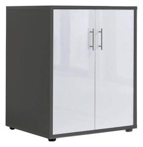 SKŘÍŇ NA ŠANONY, antracitová, vysoce lesklá bílá, 54/74/50 cm MID.YOU - Online Only kancelářský nábytek, Online Only