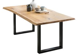 JÍDELNÍ STŮL, dub, přírodní barvy, černá, 240/100/75 cm P & B - Jídelní stoly, Online Only