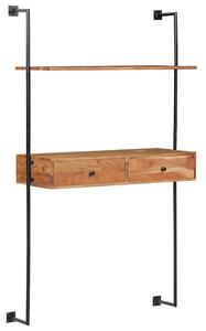 Nástěnný psací stůl 90 x 40 x 170 cm masivní akáciové dřevo 247694