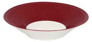 Červeno-bílý hluboký porcelánový talíř ø 23 cm Alice – Green Gate
