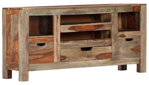 Příborník šedý 100 x 30 x 50 cm masivní akáciové dřevo 247751