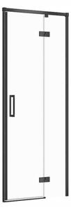 Cersanit Larga, křídlové dveře do otvoru 80x195cm, pravé provedení, 6mm čiré sklo, černý profil, S932-123