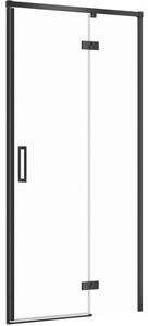Cersanit Larga, křídlové dveře do otvoru 100x195cm, pravé provedení, 6mm čiré sklo, černý profil, S932-125