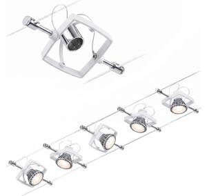 Paulmann 94134 - SADA 5xGU5,3/10W Kompletní lankový systém MAC 230V bílá