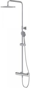Cersanit City, nástěnná sprchová sada s termostatickou baterií, chromová, S951-340