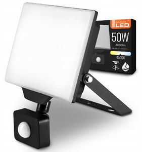 LED reflektor 50 W s pohybovým čidlem, 4500 K, IP65, úhel 120°