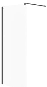 Cersanit Mille, sprchová zástěna typu Walk-In 90x200 cm, 8mm čiré sklo, černý profil, S161-008