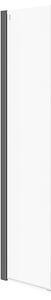 Cersanit Mille, otočná sprchová zástěna typu Walk-In 50x200 cm, 8mm čiré sklo, černý profil, S161-012