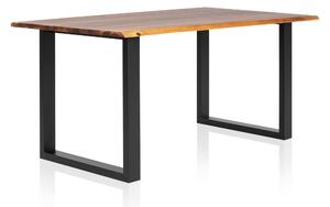 JÍDELNÍ STŮL, akácie, černá, koňaková, 120/80/77 cm MID.YOU - Jídelní stoly, Online Only