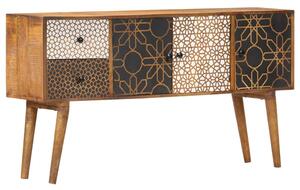 Příborník s potiskem 130 x 30 x 70 cm masivní mangovník 247917