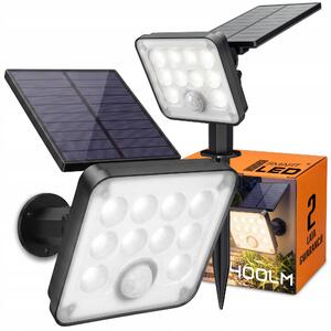 LED solární zápichové svítidlo 400 lm s pohybovým čidlem, 4 W, neutrální bílá, IP65, 9 × 14 cm