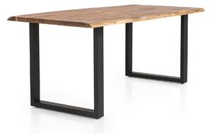 JÍDELNÍ STŮL, akácie, přírodní barvy, černá, 140/80/76,5 cm P & B - Jídelní stoly, Online Only